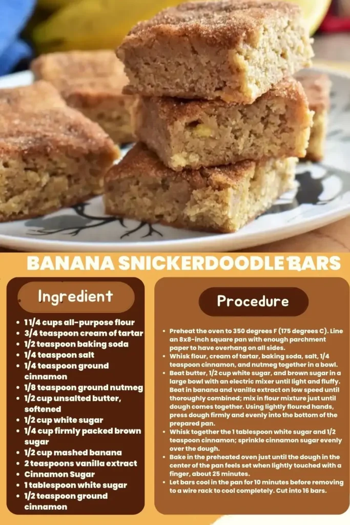 Banana Snickerdoodle Bars