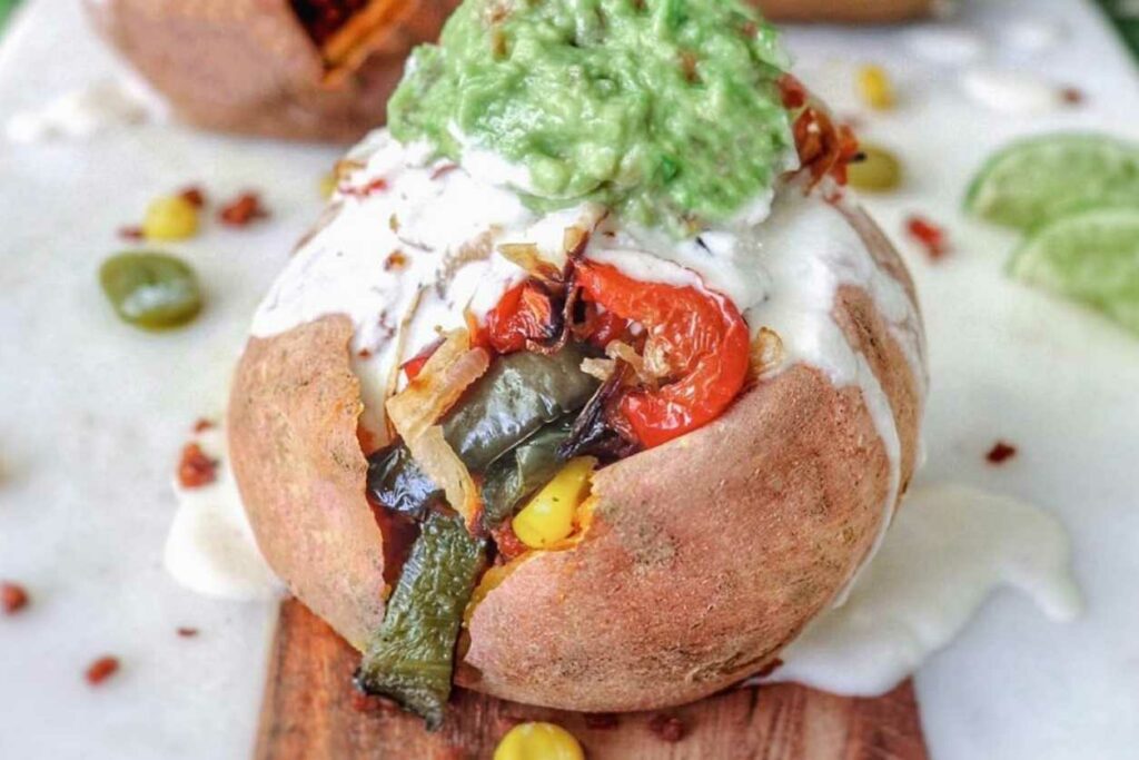 Fajita Style Stuffed Sweet Potatoes