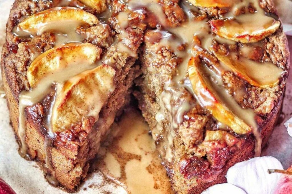 Salted Caramel Apple Cake