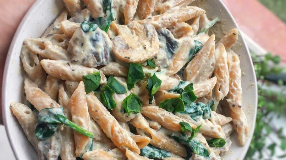 Healthy Garlic & Mushroom pasta Recipe