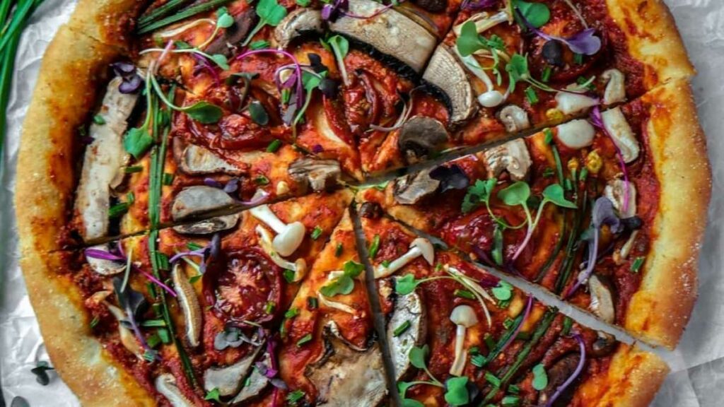 Vegan Mushroom Lovers Pizza