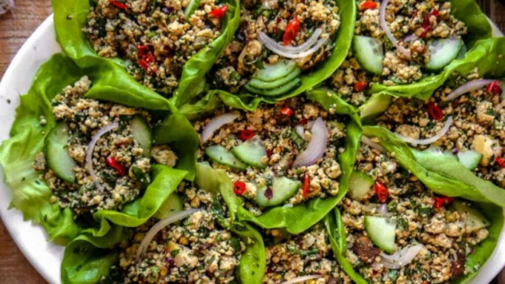 vegan tofu larb (thai-inspired salad)