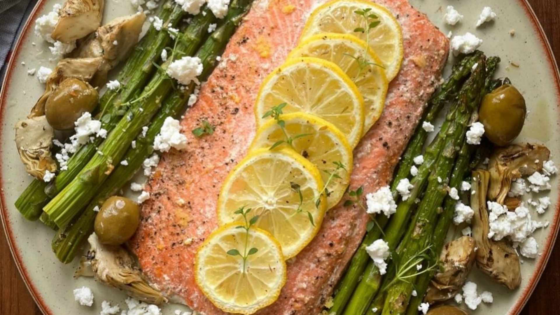 Sockeye salmon traybake