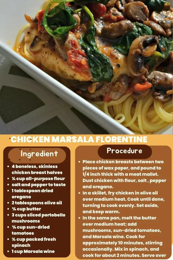Chicken Marsala Florentine