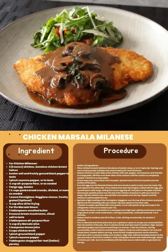 Chicken Marsala Milanese