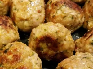 These succulent turkey meatballs are expertly seasoned with traditional Italian herbs and spices, creating a delightful blend of savory goodness.