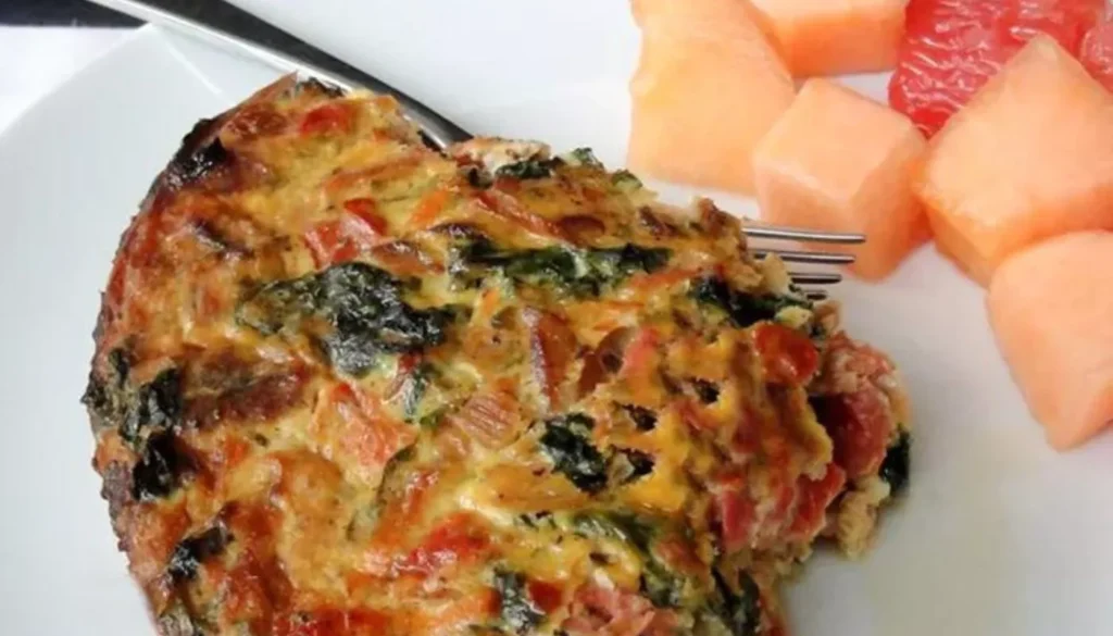 Packed with an array of fresh seasonal vegetables, this gluten-free and low-carb delight is perfect for breakfast or brunch. With each bite, savor the harmonious blend of tender veggies, creamy cheese, and savory herbs.