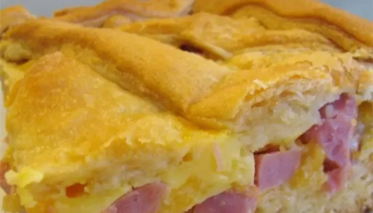 This delectable dish combines tender ham, gooey cheese, and flaky crescent rolls for a mouthwatering culinary experience.