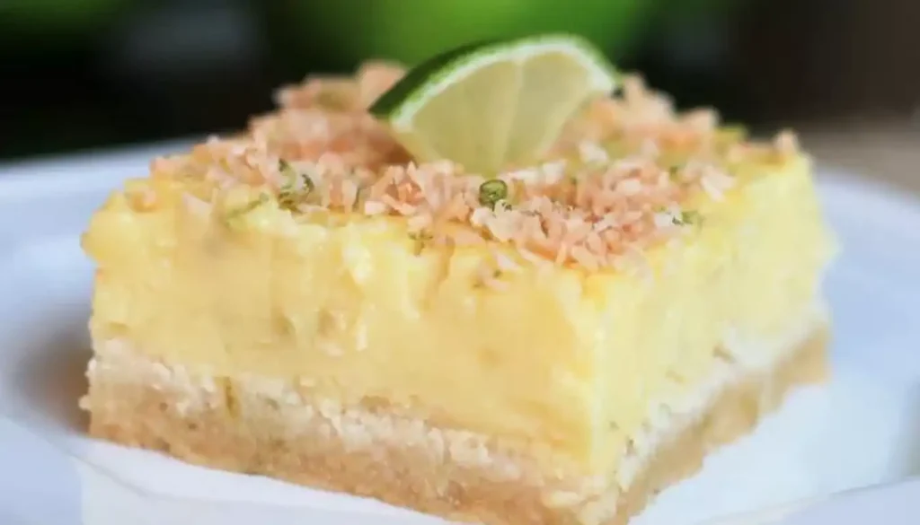 These delectable bars are a perfect blend of creamy coconut and zesty lime, all without any added sugar.