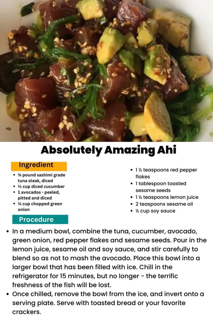 ingredients and instructions to make Mind-blowing Ahi Sensation