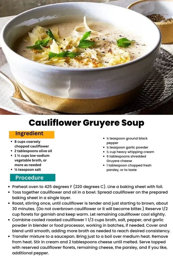 Cauliflower Gruyere Soup 1