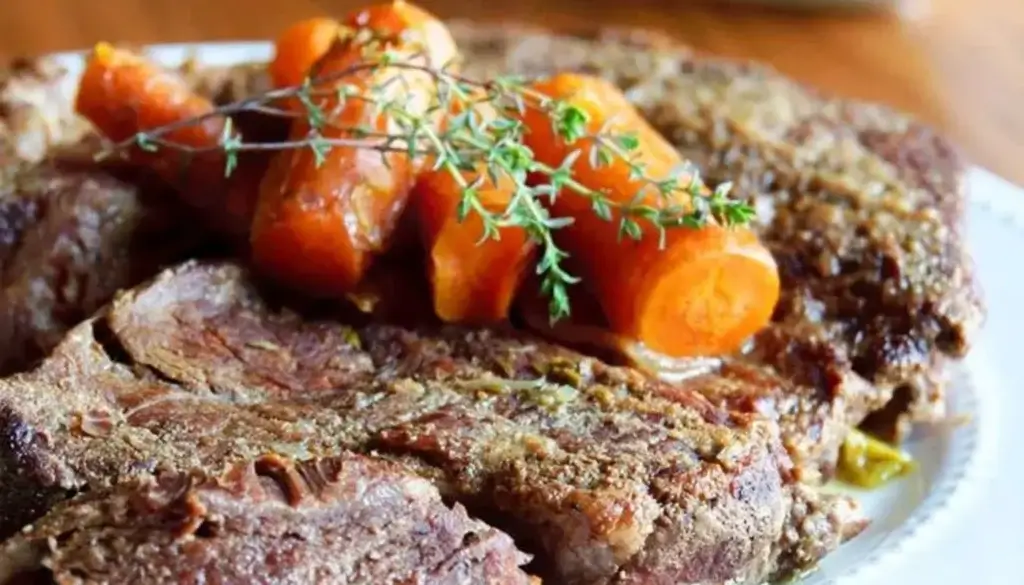 This tender and succulent beef roast is expertly cooked to perfection in a fraction of the time, thanks to the magic of a pressure cooker.