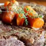 This tender and succulent beef roast is expertly cooked to perfection in a fraction of the time, thanks to the magic of a pressure cooker.