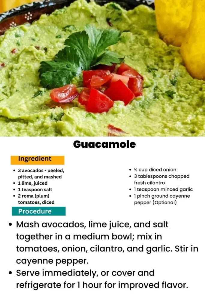 ingredients and instructions to make Zesty Avocado Dip: A Delicious Twist on Guacamole