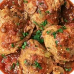 With tender chicken simmered in a rich tomato sauce, flavored with traditional Italian herbs and spices, this dish is sure to delight your taste buds.