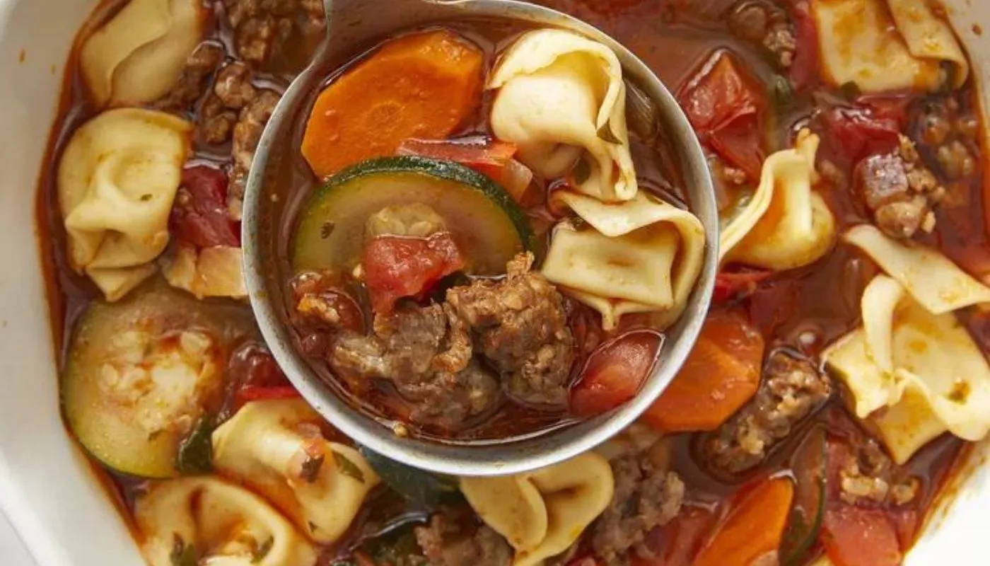 This hearty and flavorful soup combines savory Italian sausage, perfectly cooked tortellini, and a rich tomato broth infused with just the right amount of spice.