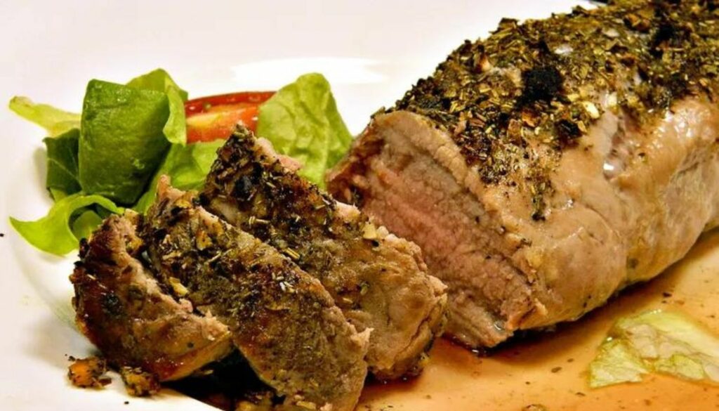 This savory dish features tender pork tenderloin infused with fragrant garlic and aromatic rosemary, creating a symphony of flavors that will delight your taste buds.