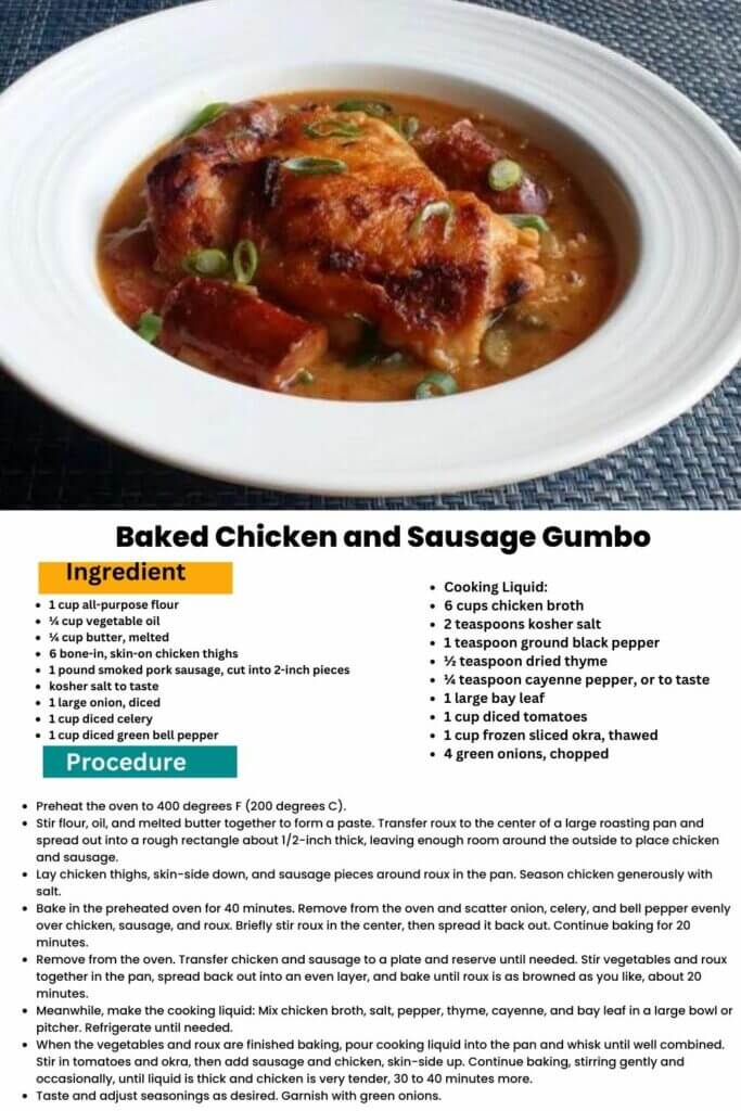 Baked Chicken and Sausage Gumbo 1