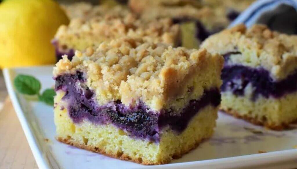 RECIPE Brighten Your Day With This Lemon Blueberry Crumb Cake