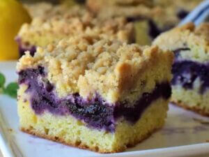 RECIPE Brighten Your Day With This Lemon Blueberry Crumb Cake