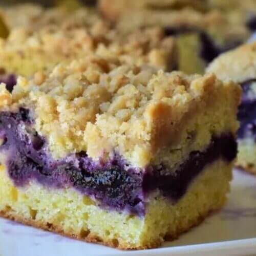 RECIPE Brighten Your Day With This Lemon Blueberry Crumb Cake