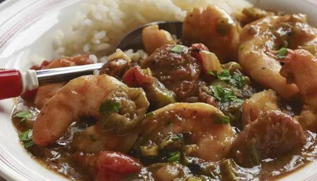 recipe Husband's Grandmother's Shrimp Gumbo