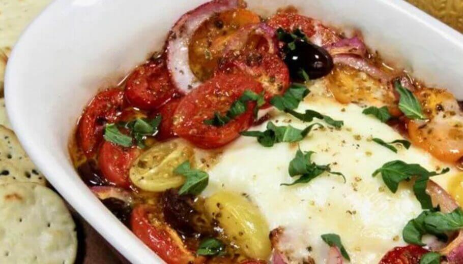 recipe Baked Feta Cheese and Tomatoes