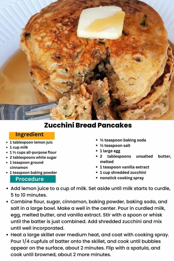 Zucchini Bread Pancakes 1