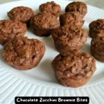 Delicious Chocolate Zucchini Brownie Bites on a plate