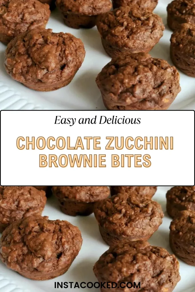 Chocolate Zucchini Brownie Bites recipe PIN