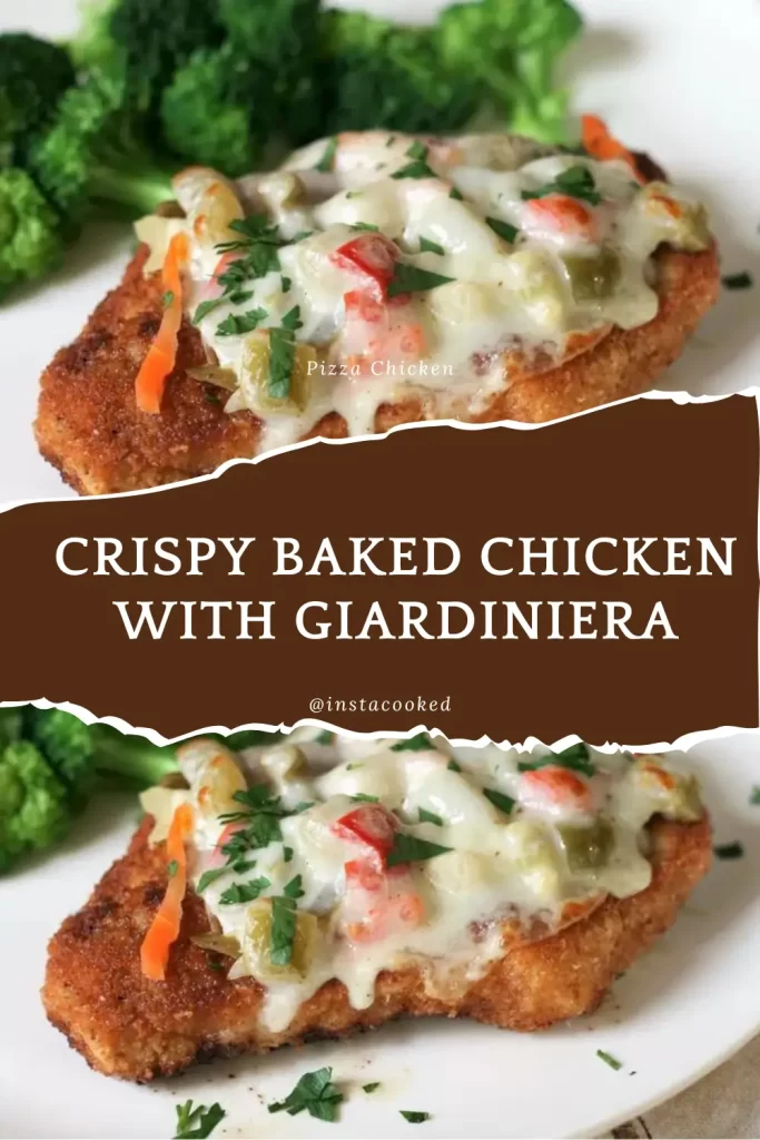 Crispy Baked Chicken with Giardiniera - Flavorful and Easy