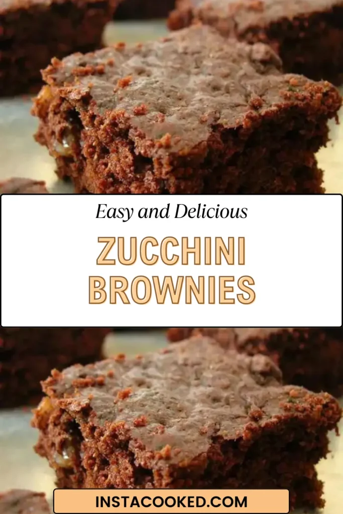 Zucchini Brownies recipe pin