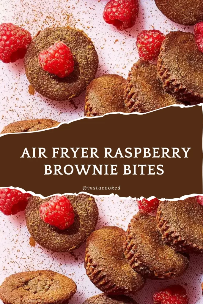 Air Fryer Raspberry Brownie Bites