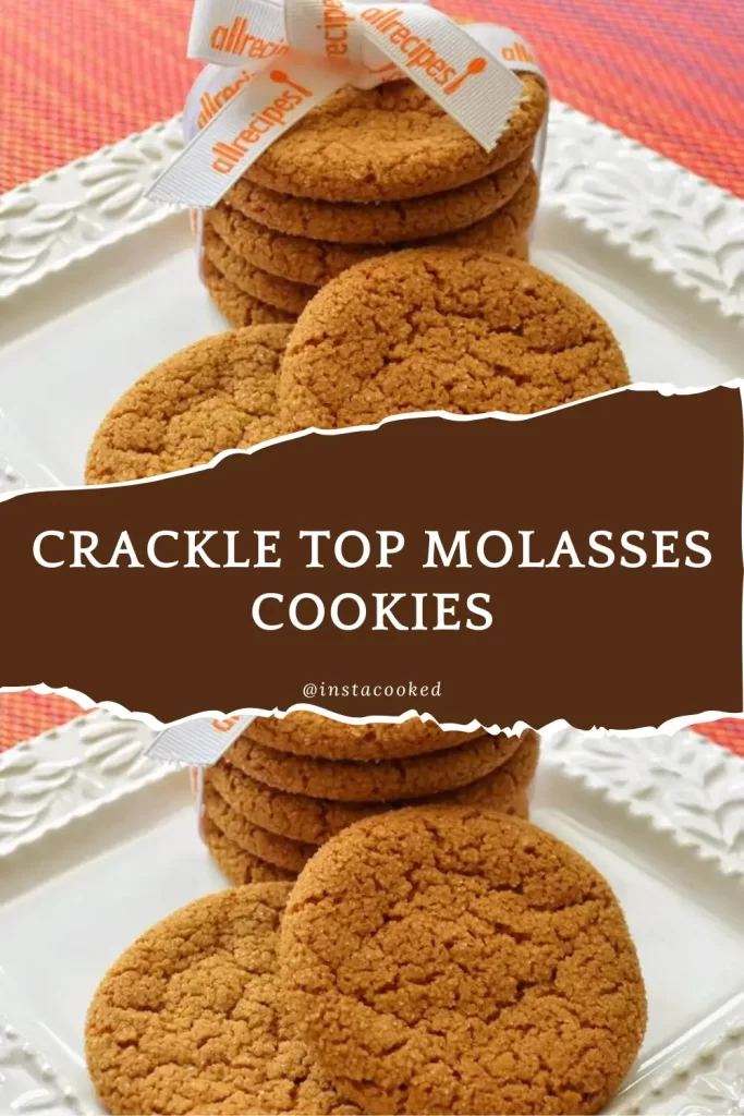 Crackle Top Molasses Cookies