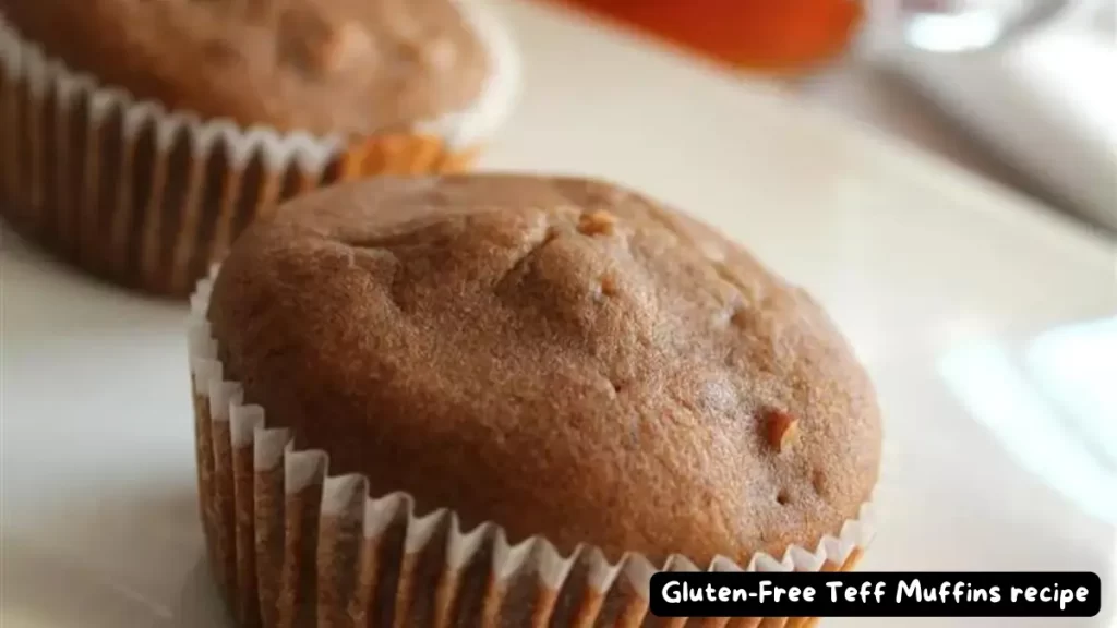 Freshly baked gluten-free teff muffins on a plate