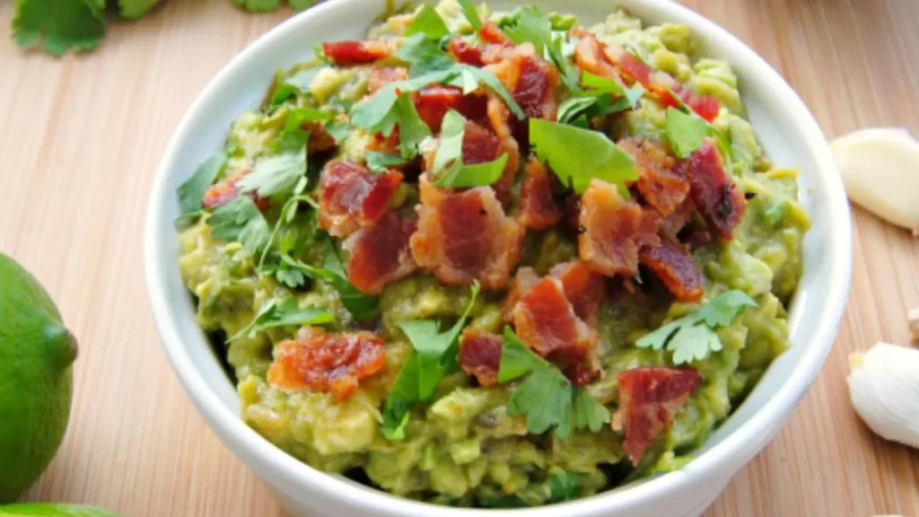 Beef Bacon and Roasted Garlic Guacamole Recipe