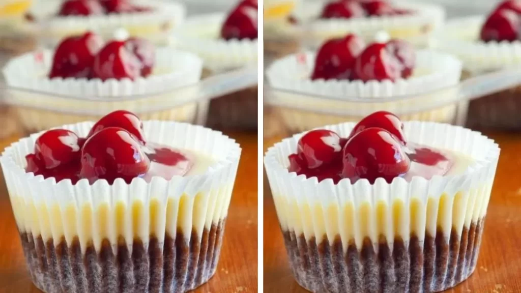 Mini Brownie Bottom Cherry Cheesecakes Recipe