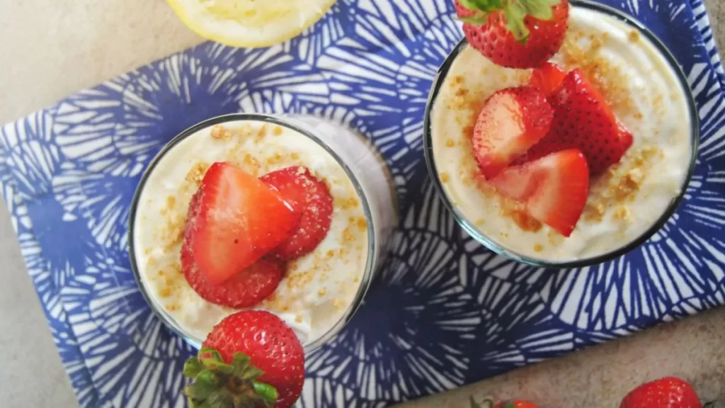 Strawberry Lemon Cheesecake in a Glass Recipe