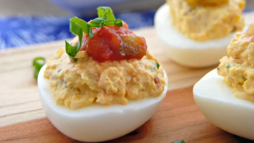 Eggs Diablo Recipe - Spicy Deviled Eggs with Green Chiles